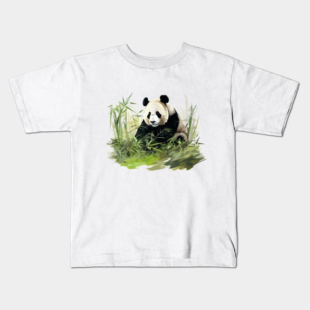 Giant Panda Kids T-Shirt by zooleisurelife